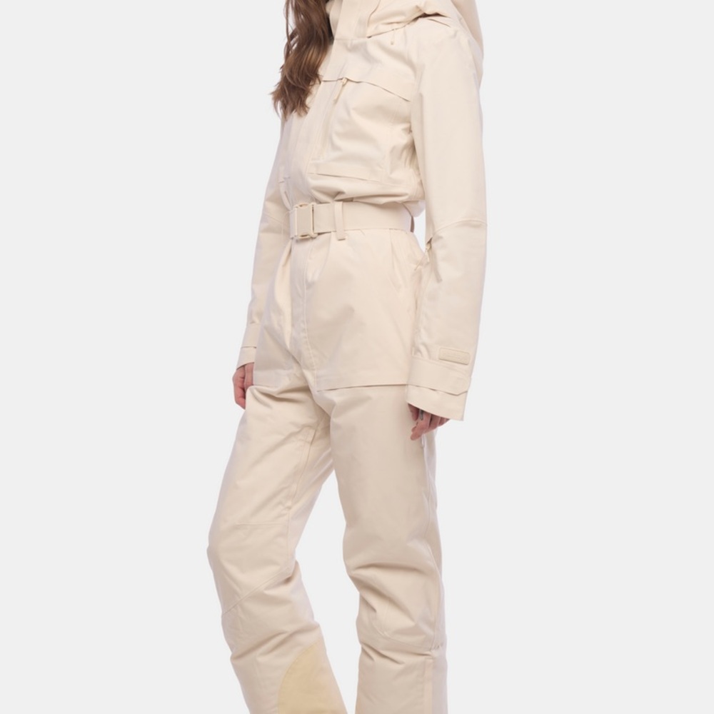 Halfdays Oat Milk Off White Murphy Ski One Piece Jumpsuit size Medium Short - Picture 2 of 14